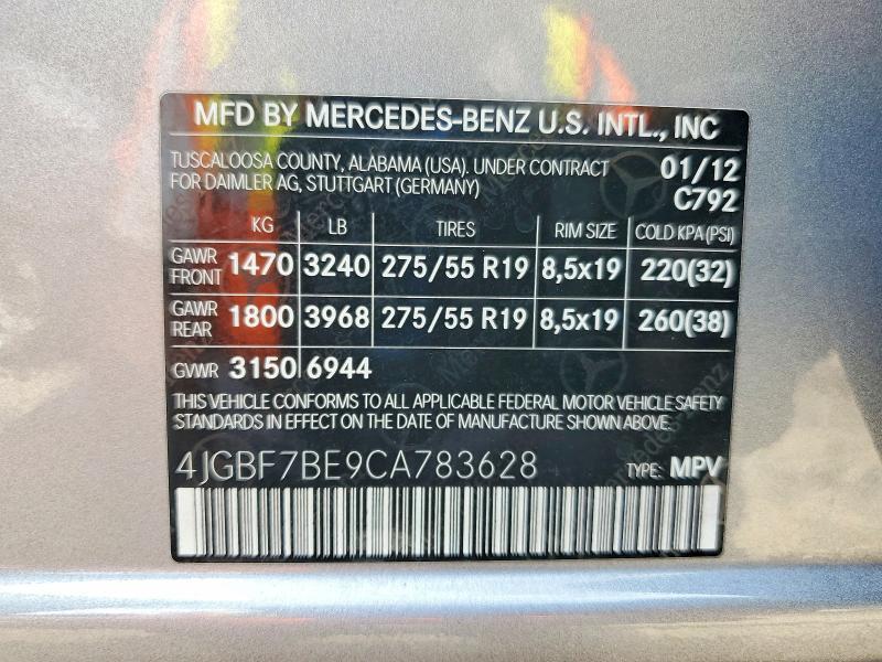 2012 Mercedes-Benz Gl 450 4matic