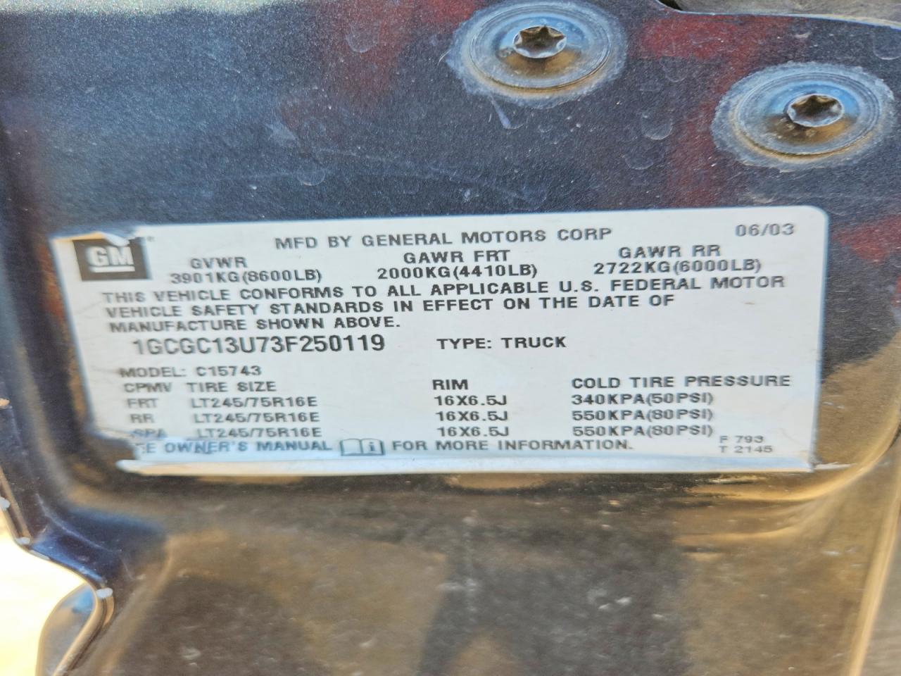 2003 Chevrolet Silverado C1500 Heavy Duty