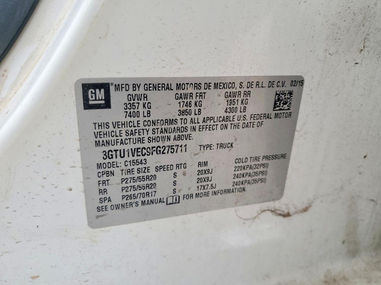 2015 GMC Sierra C1500 SLT