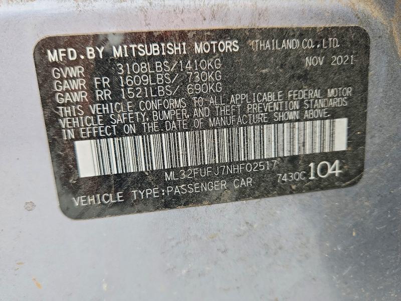 2022 Mitsubishi Mirage G4 es