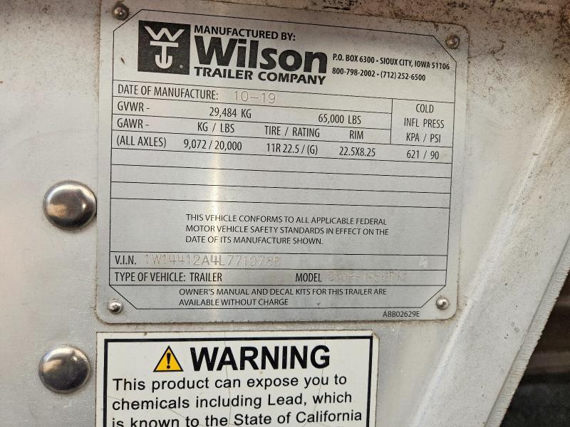 2020 Wilson Trailer-Hopper Bottom Grain Trailer