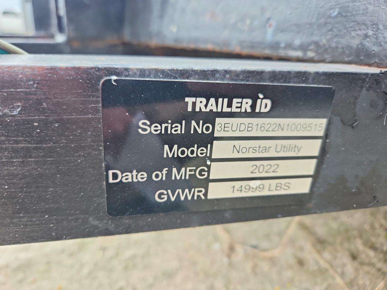 2022 Norstar Trailers 2022 Norstar Utility Trailer