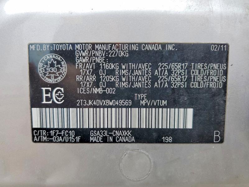 2011 Toyota Rav4 Base