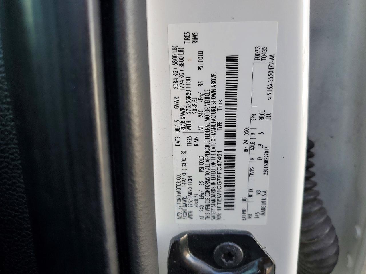2015 Ford F150 Supercrew
