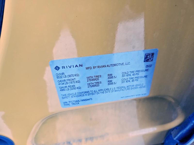 2022 Rivian R1T Launch Edition