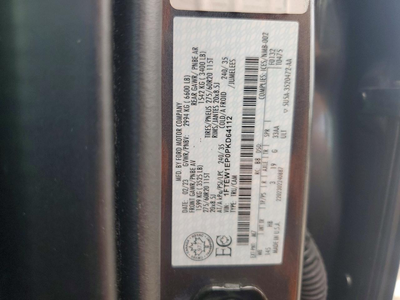 2023 Ford F150 Supercrew
