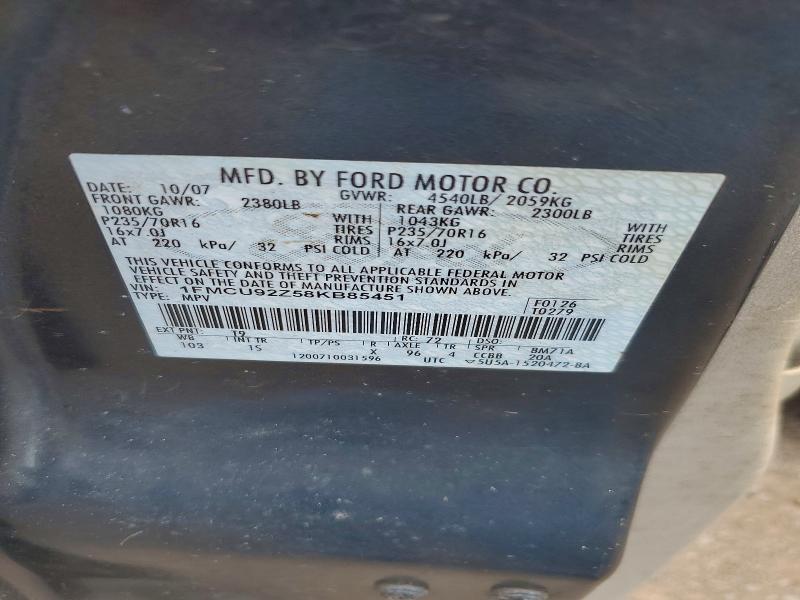2008 Ford Escape xls