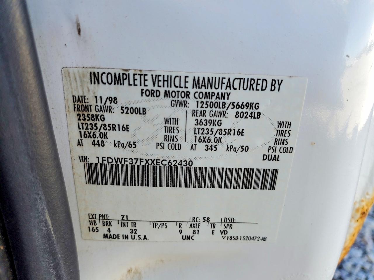1999 Ford F350 Super Duty Dump Truck