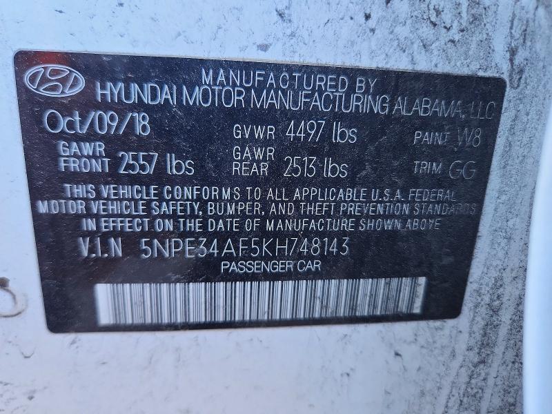 2019 Hyundai Sonata sel