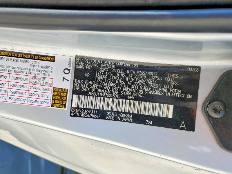 2007 Toyota Fj Cruiser Base
