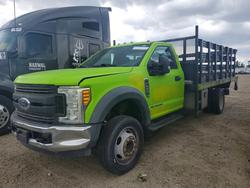 Salvage trucks for sale at Bakersfield, CA auction: 2017 Ford F450 Super Duty Flatbed Truck
