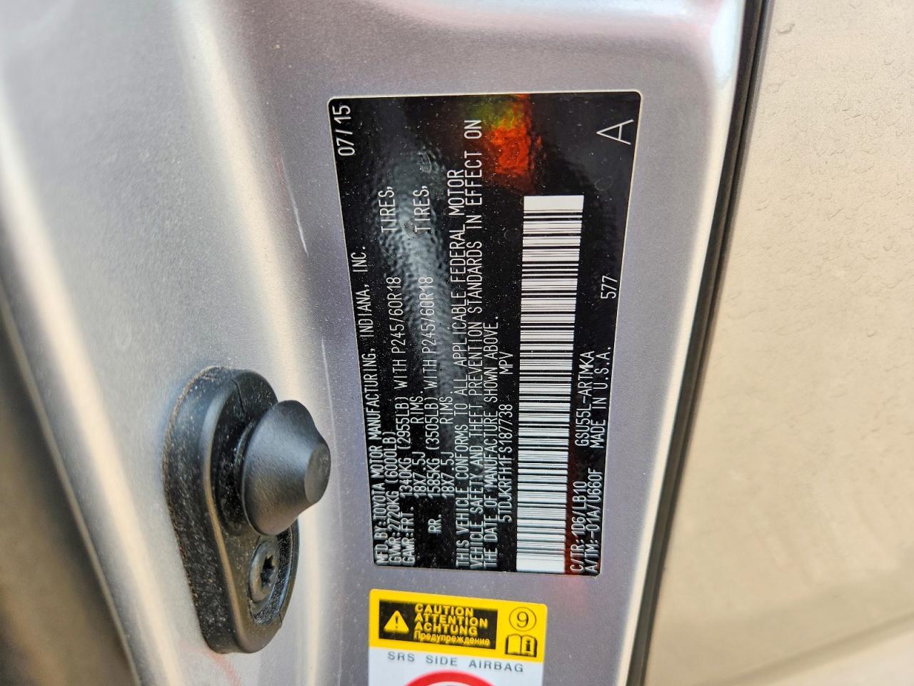 2015 Toyota Highlander xle