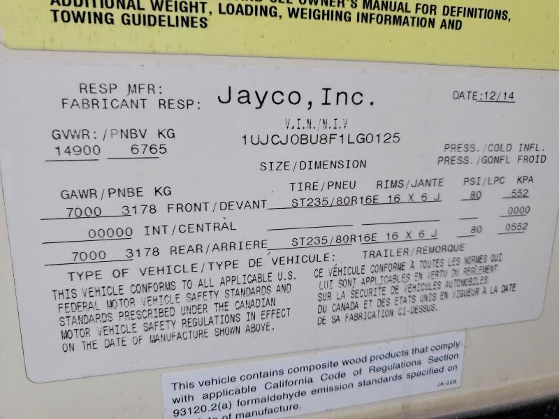 2015 Jayco Eagle Camper