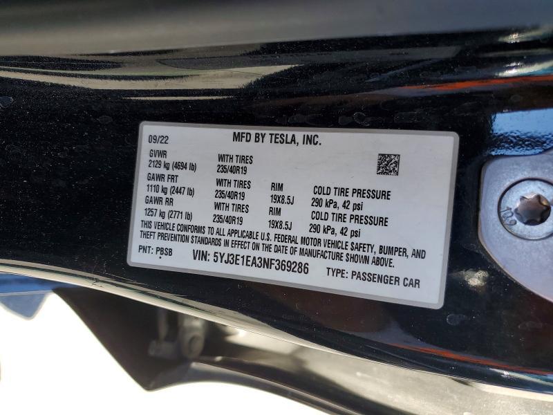 2022 Tesla Model 3