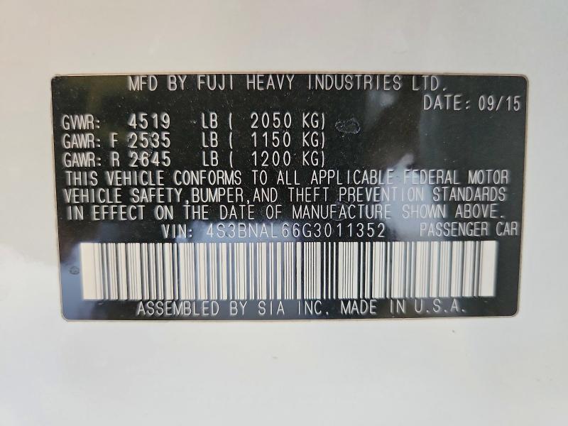 2016 Subaru Legacy 2.5i Limited