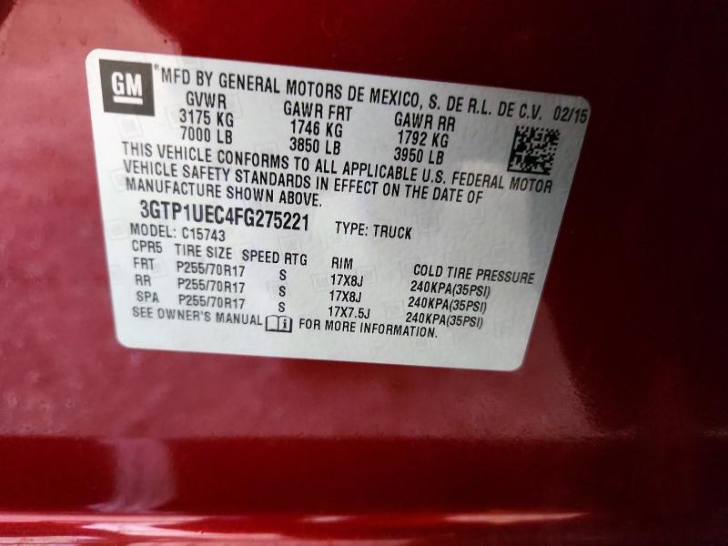 2015 GMC Sierra C1500 SLE