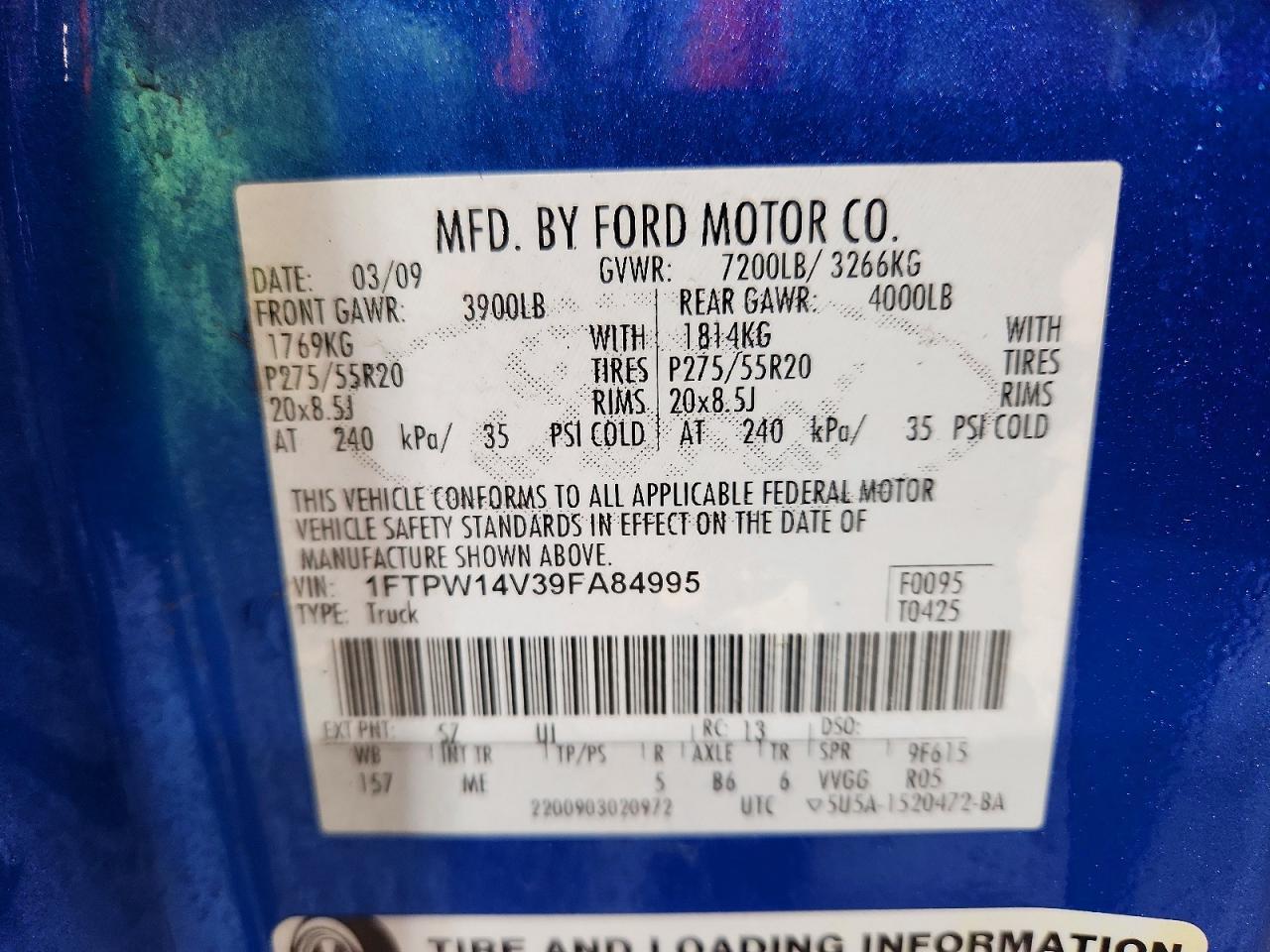 2009 Ford F150 Supercrew