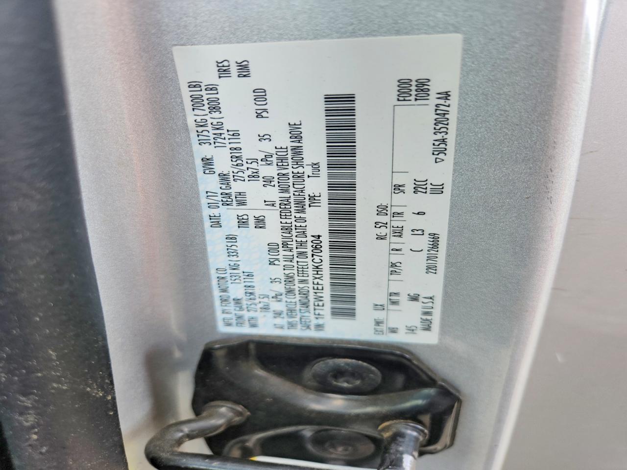 2017 Ford F150 Supercrew