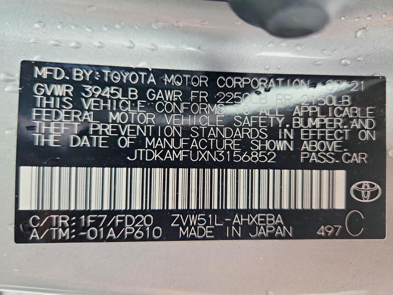 2022 Toyota Prius le
