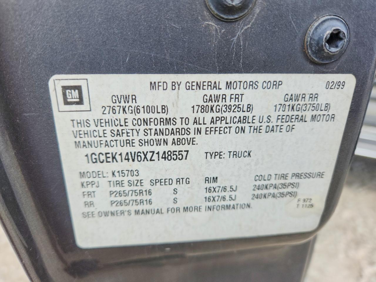 1999 Chevrolet Silverado K1500