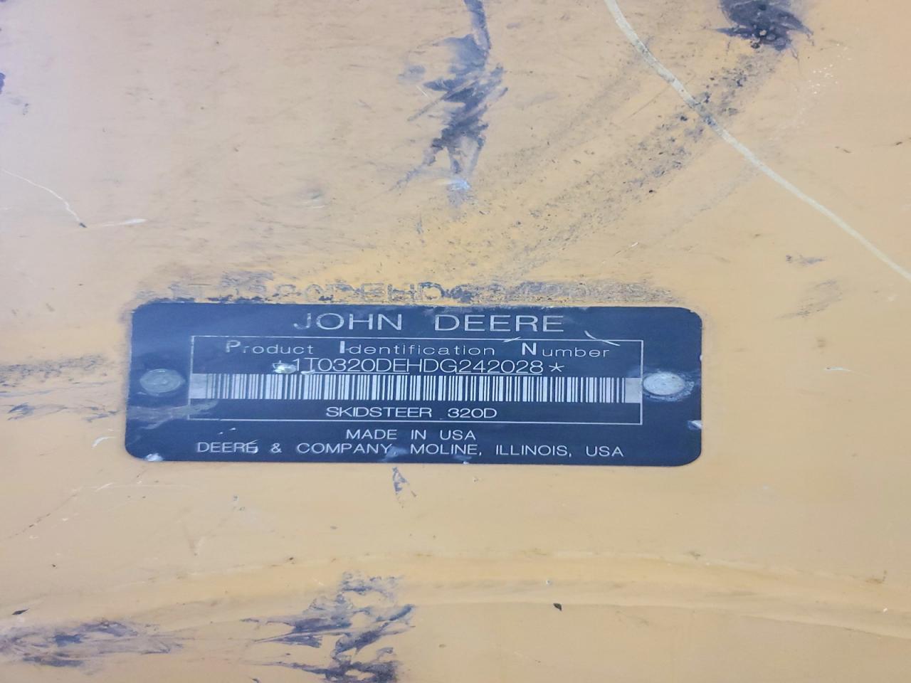 2013 John Deere 320D Skid Steer Loader