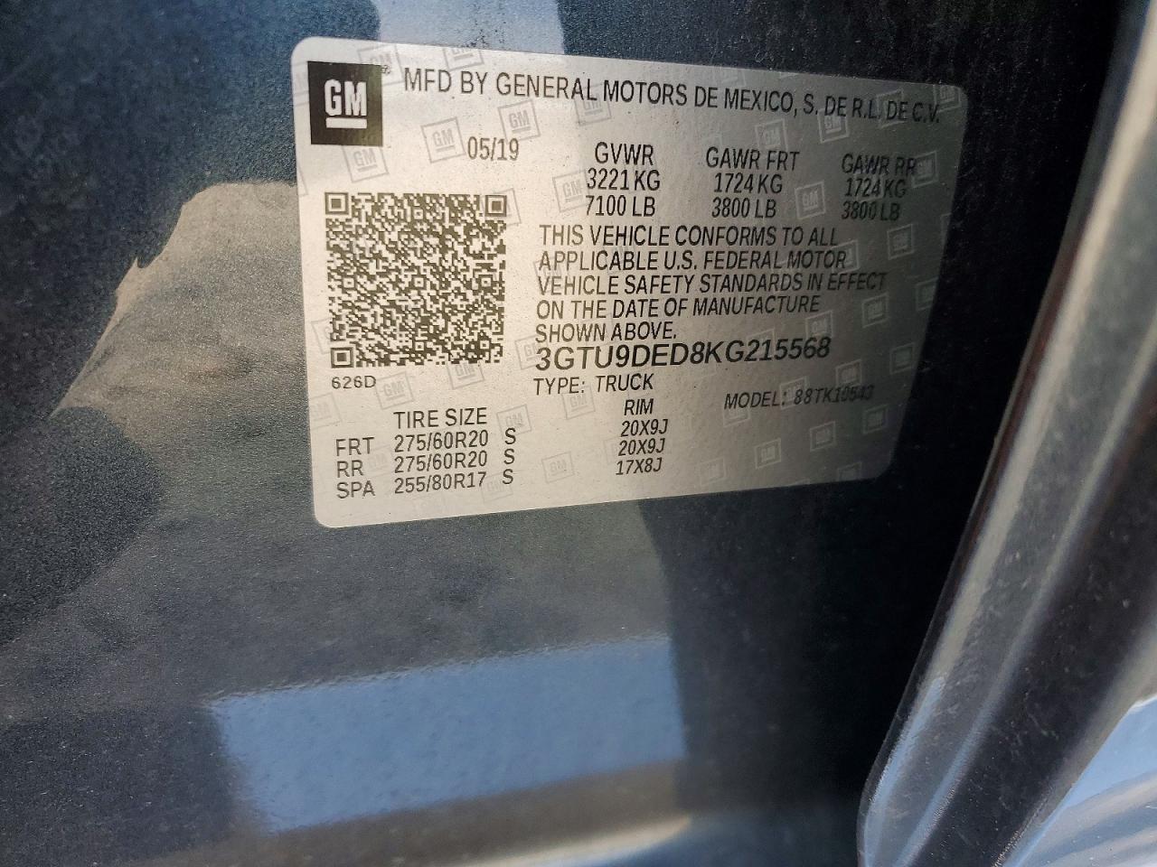 2019 GMC Sierra K1500 SLT