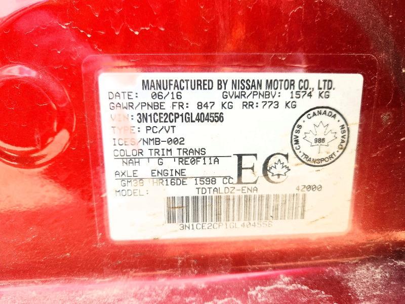 2016 Nissan Versa Note s