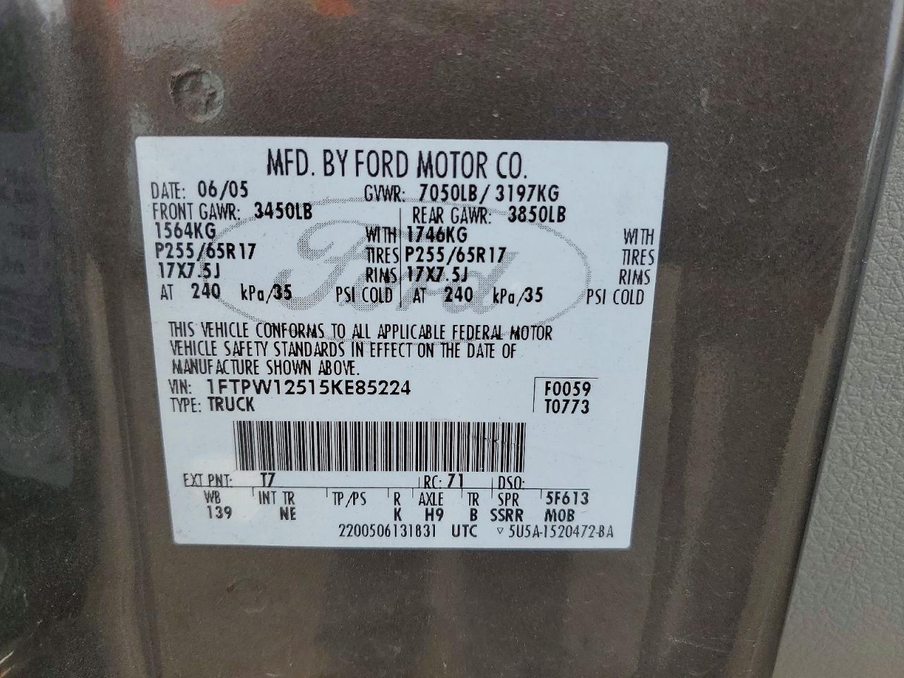 2005 Ford F150 Supercrew