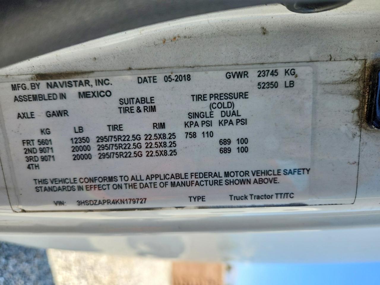 2019 International LT625 Semi Truck