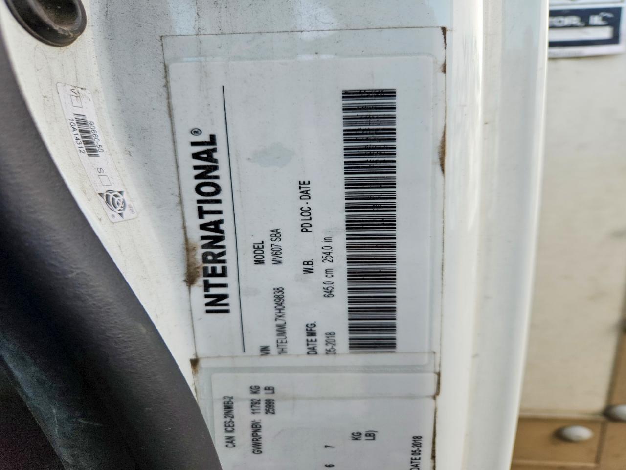 2019 International MV607