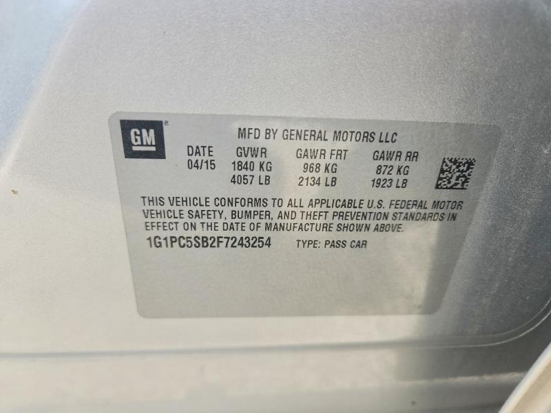2015 Chevrolet Cruze lt