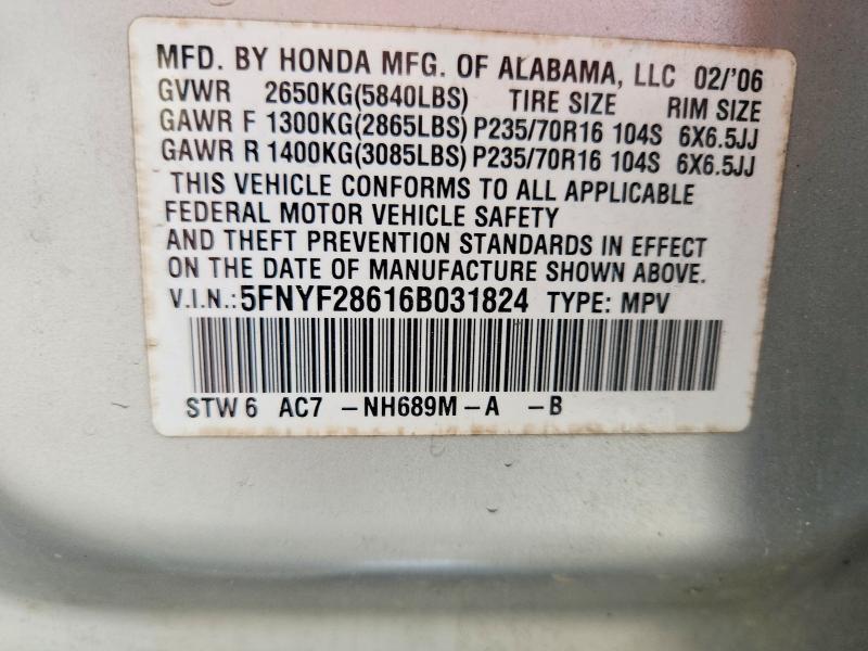 2006 Honda Pilot ex