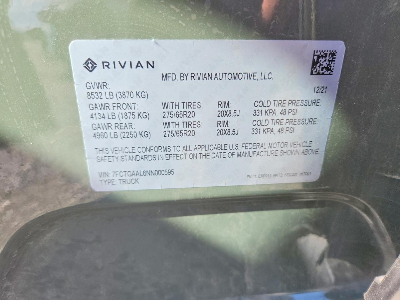 2022 Rivian R1T Launch Edition