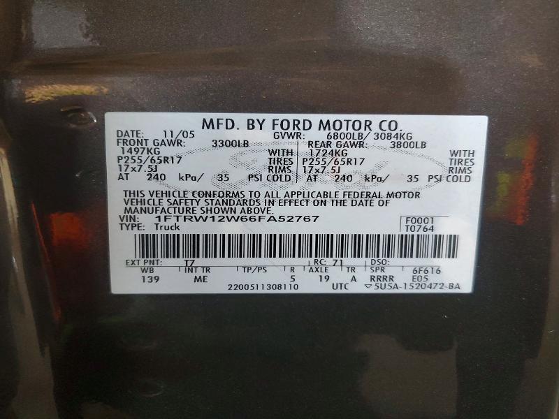 2006 Ford F150 Supercrew