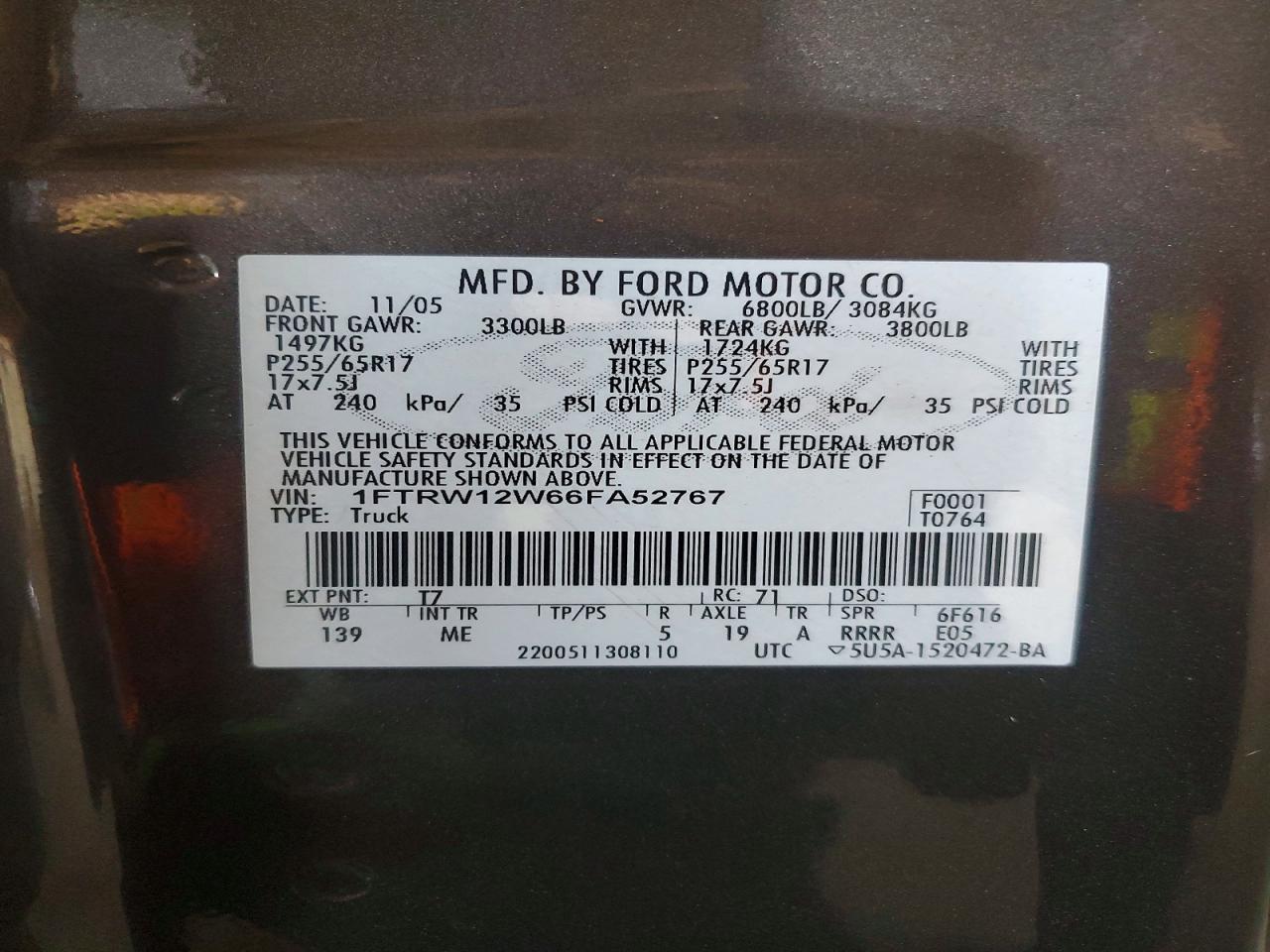 2006 Ford F150 Supercrew