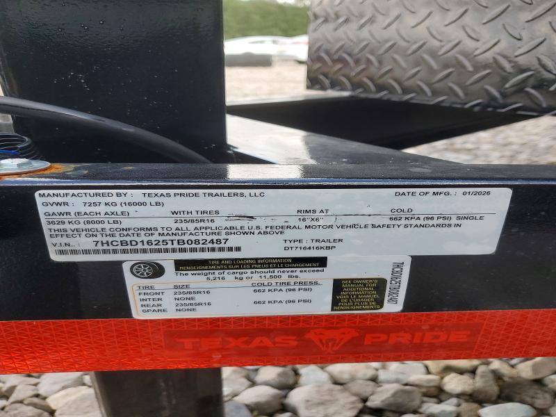 2026 Texas Pride DT716416KBP Dump Trailer