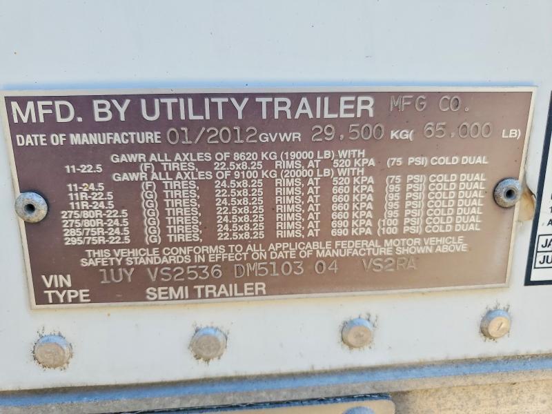 2013 Utility VS2RA Refrigerated Van Trailer