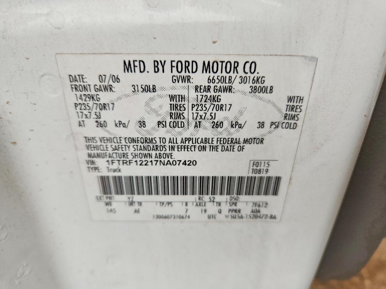 2007 Ford F150