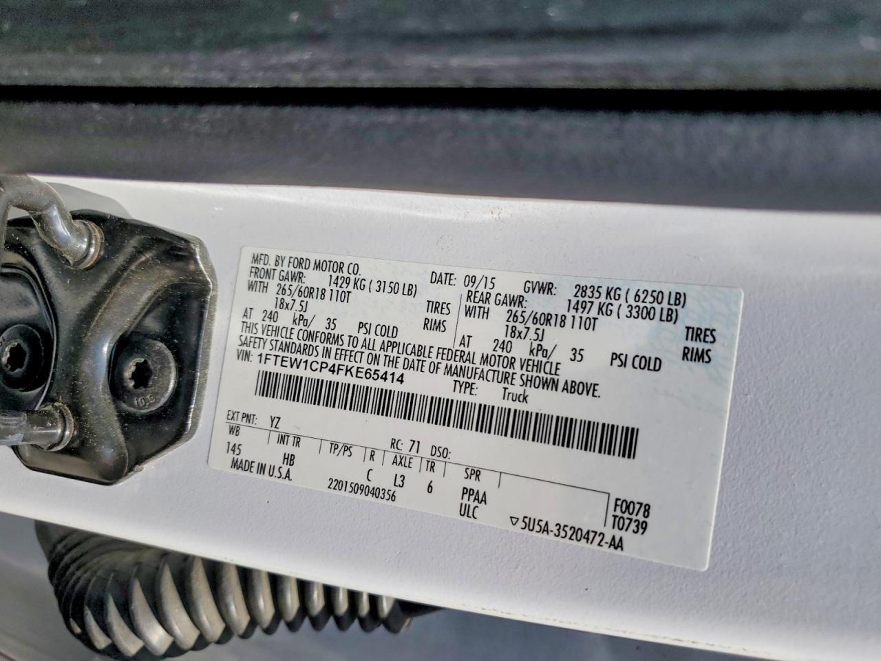 2015 Ford F150 Supercrew
