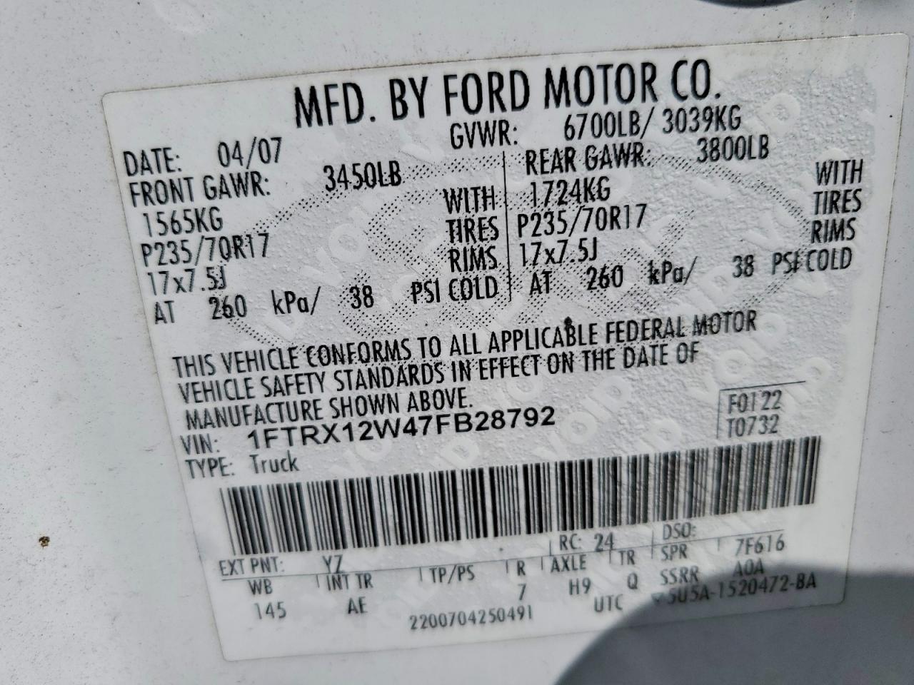 2007 Ford F150