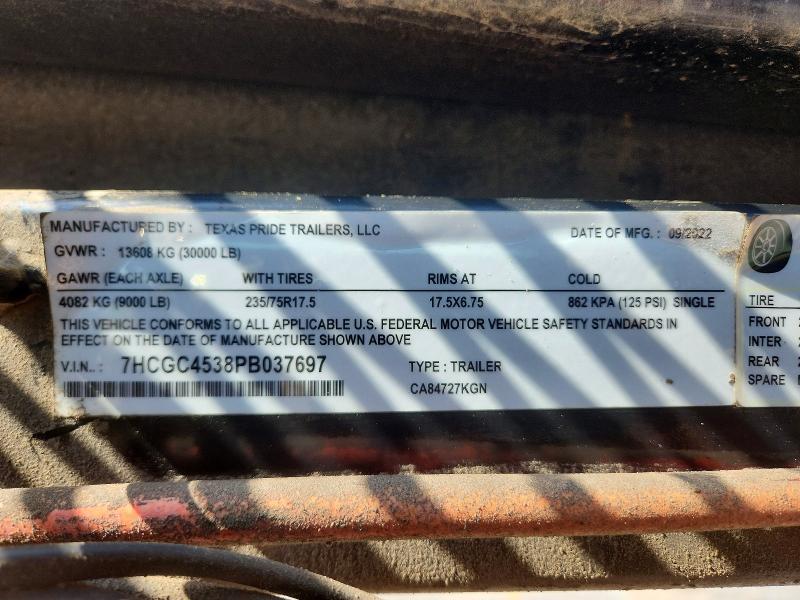 2023 Texas Pride CA84727KGN Car Carrier