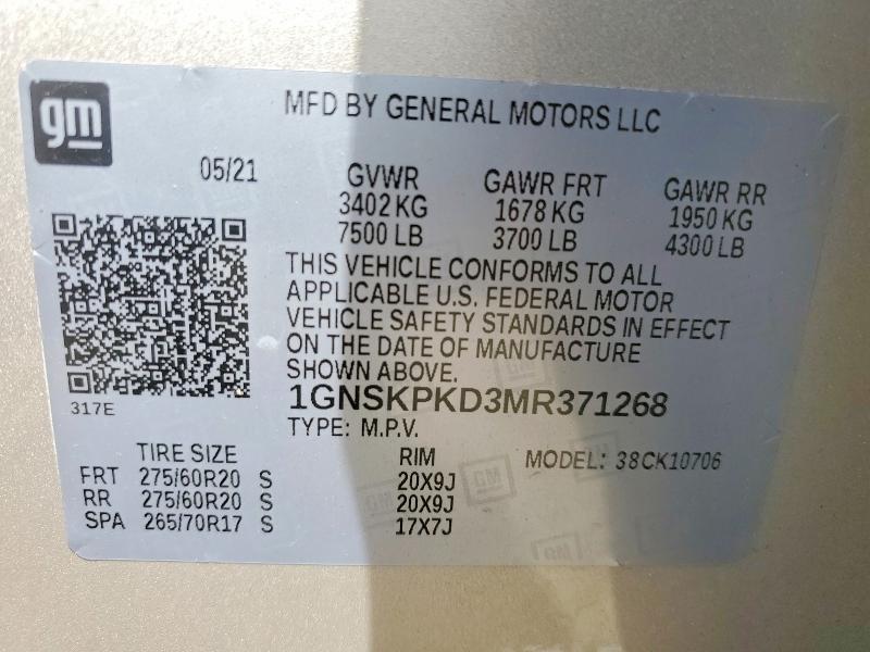 2021 Chevrolet Tahoe K1500 Z71