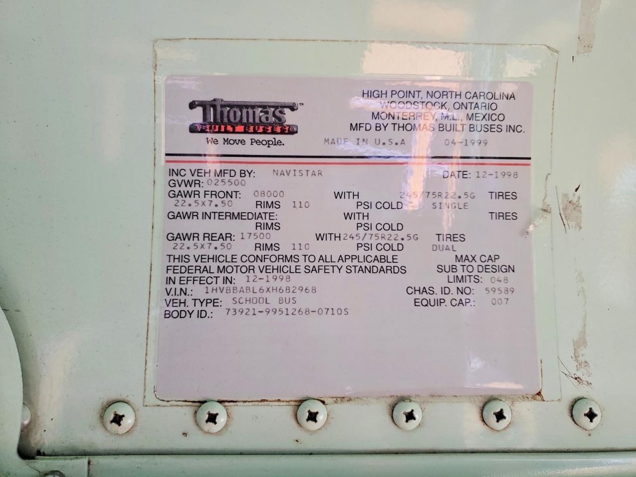 1999 International 3000 3800