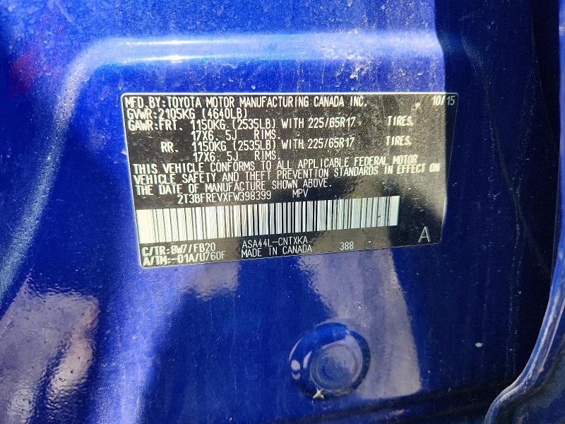 2015 Toyota Rav4 le