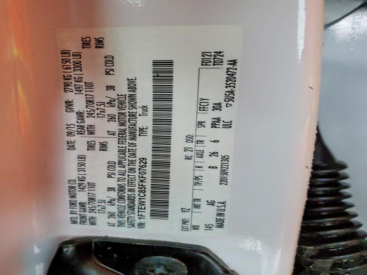 2015 Ford F150 Supercrew