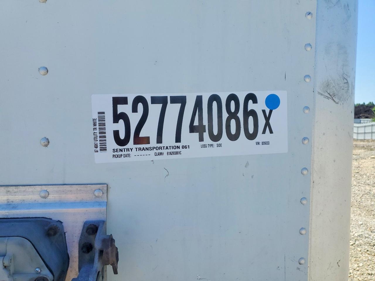2007 Utility DRY Van Trailer