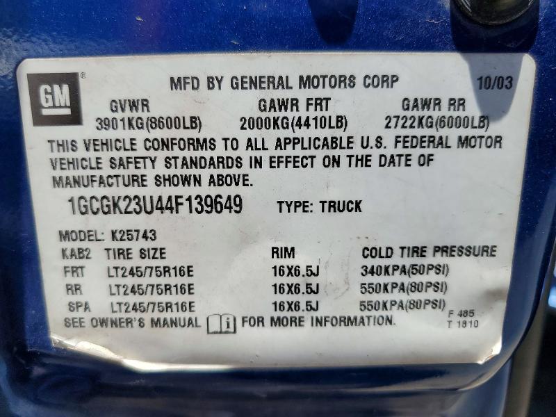 2004 Chevrolet Silverado K2500