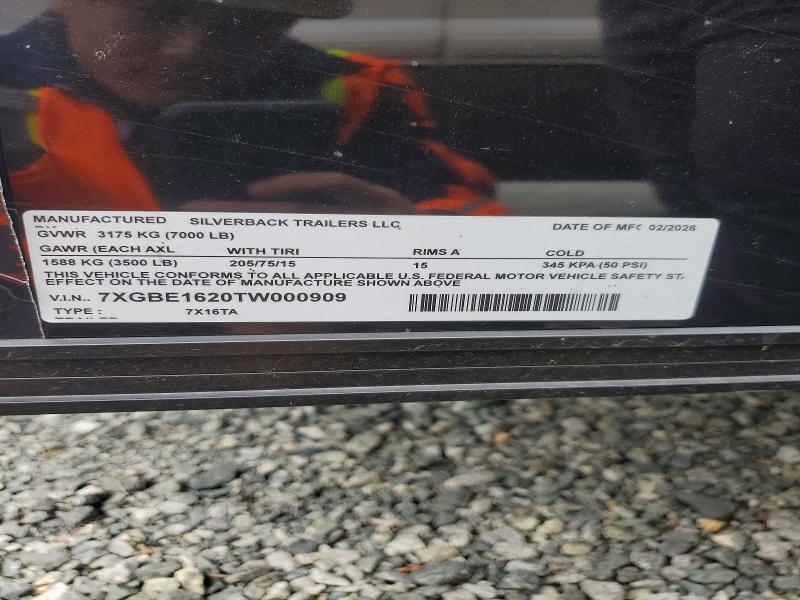 2026 Silverback 7X16TA Enclosed Cargo Trailer