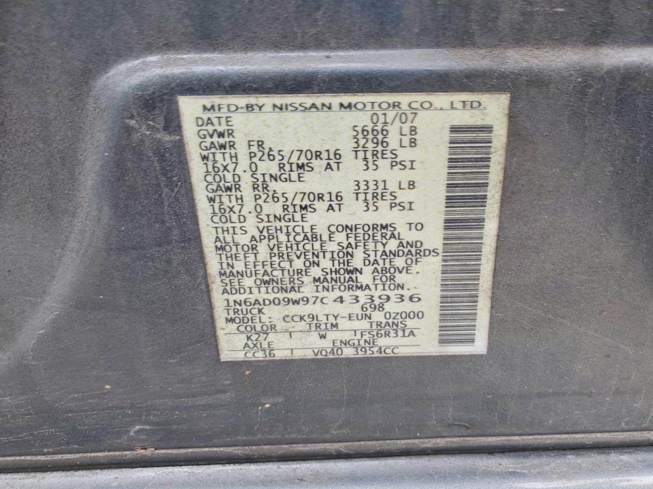2007 Nissan Frontier SE