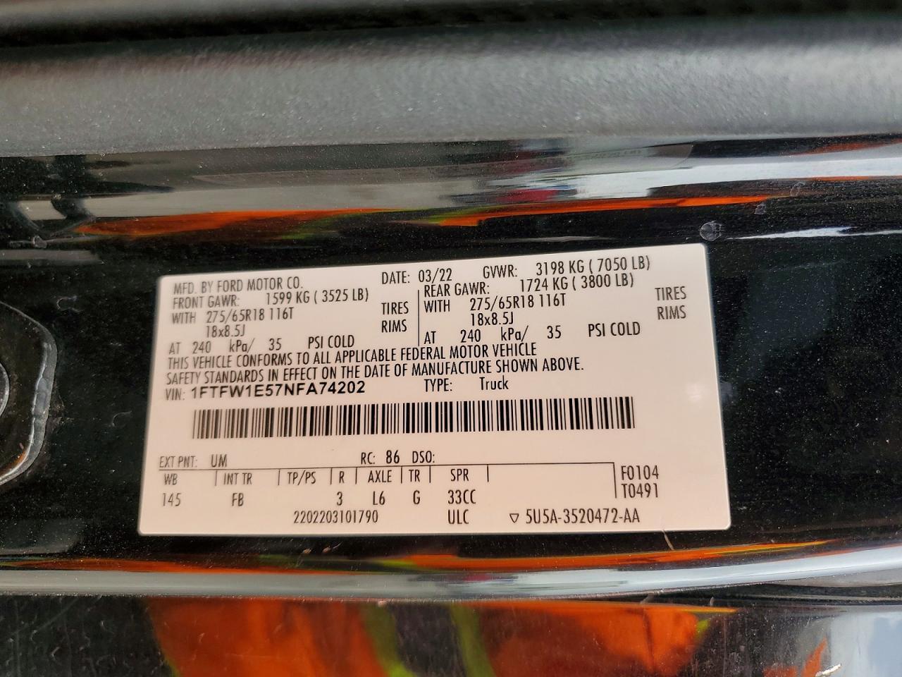 2022 Ford F150 Supercrew